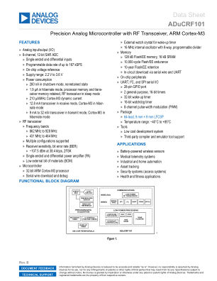 ADUCRF101 datasheet cover page