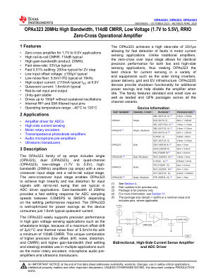 OPA4323 datasheet cover page