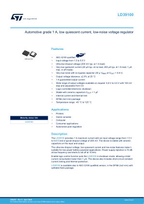 LD39100 datasheet cover page