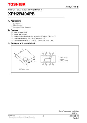 XPH2R404PB datasheet cover page