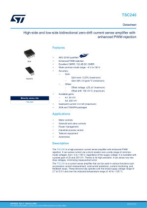 TSC240 datasheet cover page