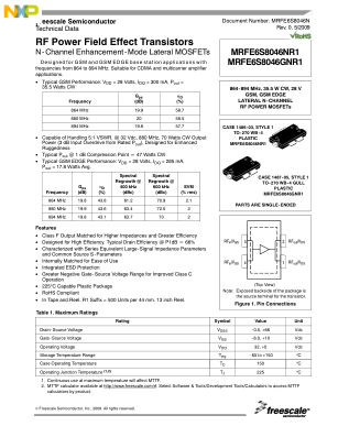 MRFE6S8046N datasheet cover page