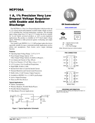 NCP706A datasheet cover page