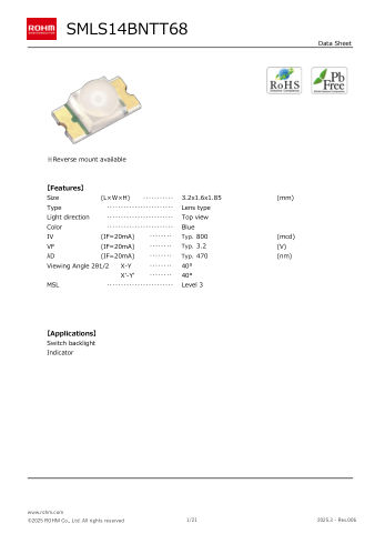 SMLS14BNT 数据手册首页