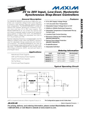 MAX8576-MAX8579 datasheet cover page