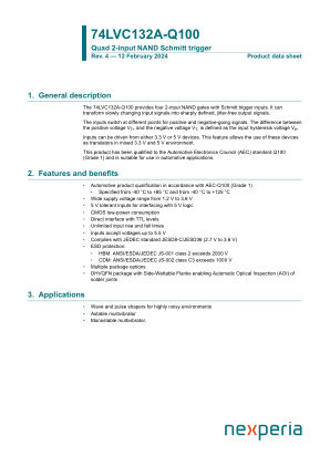 74LVC132APW-Q100J datasheet cover page