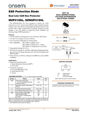 NUP3105L 数据手册首页