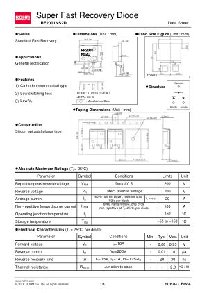 RF2001NS2D datasheet cover page