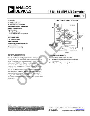 AD10678 datasheet cover page