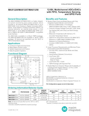 MAX1220-MAX1258 datasheet cover page