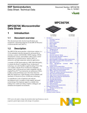 MPC5675K 数据手册首页