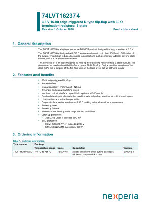 74LVT162374DL datasheet cover page