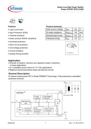 BTS3142D datasheet cover page
