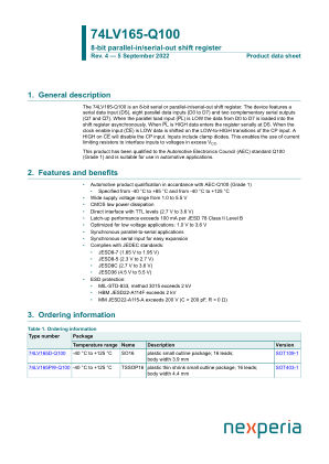 74LV165D-Q100.118 datasheet cover page