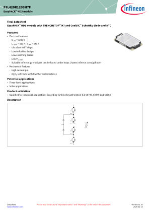 F3L420R12D3H7F datasheet cover page