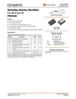 FSV540 datasheet cover page