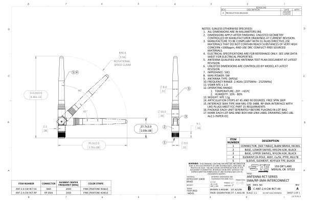 ANT-2.4-CW-RCT-SS 数据手册首页
