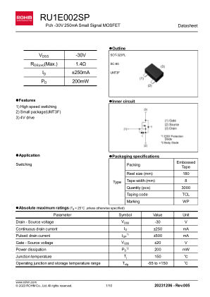RU1E002SP 数据手册首页
