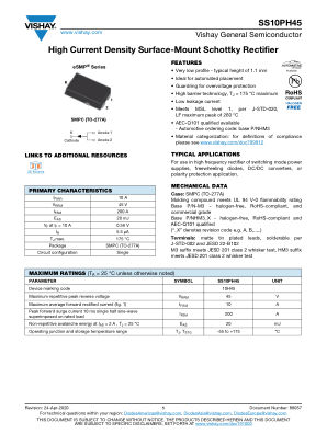 SS10PH45 datasheet cover page