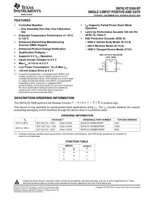 SN74LVC1G08-EP datasheet cover page