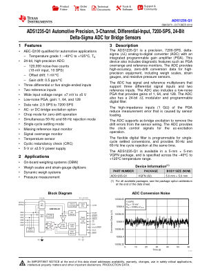 ADS1235-Q1 数据手册首页