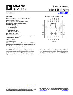 ADRF5045 datasheet cover page