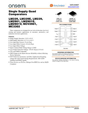 LM339 数据手册首页