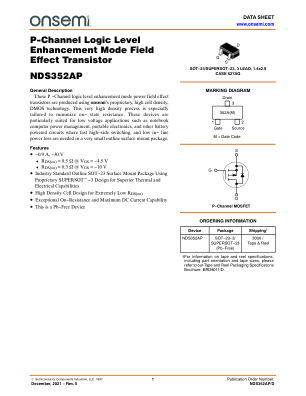 NDS352AP datasheet cover page