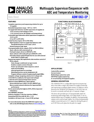ADM1063-EP 数据手册首页