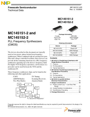 MC145151-2 数据手册首页