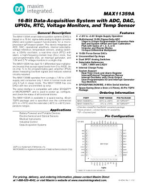 MAX11359A datasheet cover page