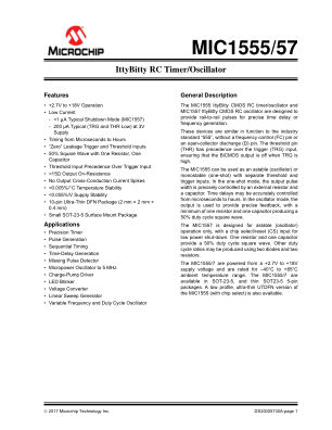 MIC1557YM5-TR 数据手册首页