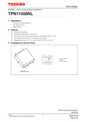 TPN11006NL datasheet cover page