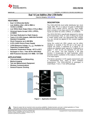 CDCLVD2108 datasheet cover page