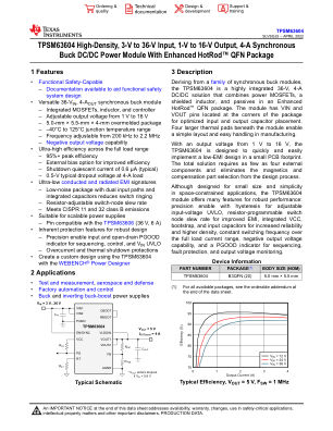TPSM63604 datasheet cover page