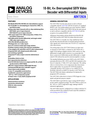 ADV7282A 数据手册首页
