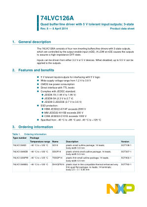 74LVC126APW datasheet cover page