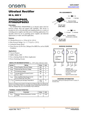 FFH60UP60S 数据手册首页