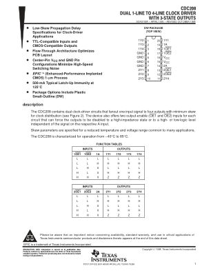 CDC208 数据手册首页