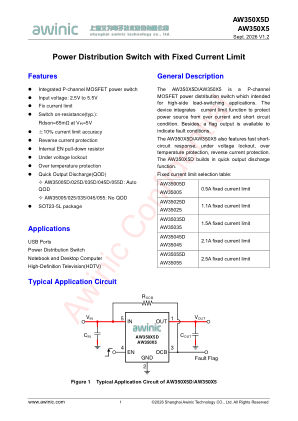 AW350X5D datasheet cover page