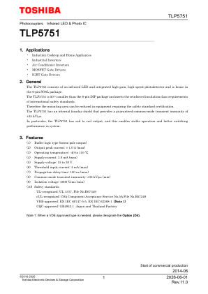 TLP5751 datasheet cover page