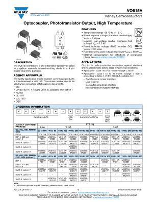 VO615A 数据手册首页