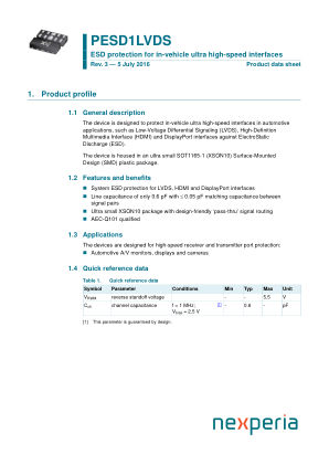 PESD1LVDS datasheet cover page