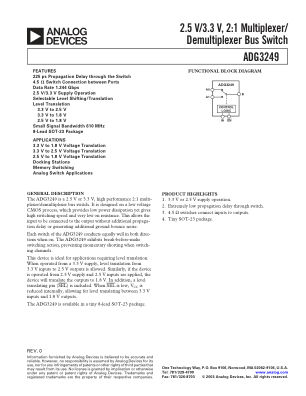 ADG3249 datasheet cover page