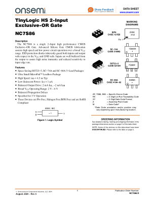 NC7S86 datasheet cover page