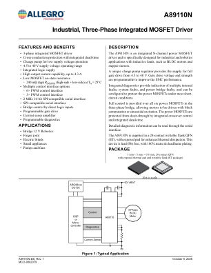 A89110N datasheet cover page