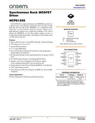 NCP81258 数据手册首页