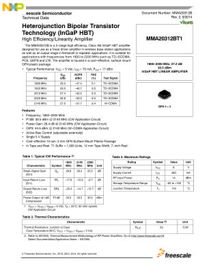 MMA20312B 数据手册首页
