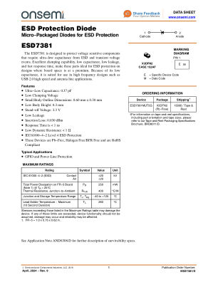 ESD7381 datasheet cover page