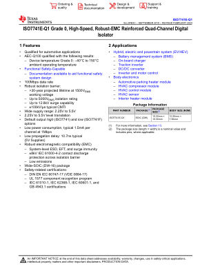 ISO7741E-Q1 数据手册首页